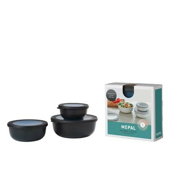 Mepal Multischüssel-Set 3-tlg. Cirqula Nordic Black 2 Mepal Multischüssel-Set 3-tlg. Cirqula Nordic Black – Bild 2